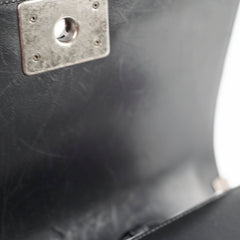 Chanel Old Medium Black Lambskin Ruthenium HW
