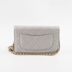 Chanel Classic Wallet On Chain Caviar Grey