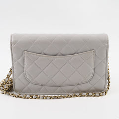Chanel Classic Wallet On Chain Caviar Grey
