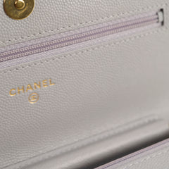 Chanel Classic Wallet On Chain Caviar Grey