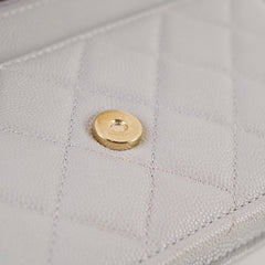 Chanel Classic Wallet On Chain Caviar Grey