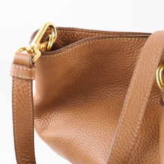 Prada Vitello Daino Leather Tote Tan