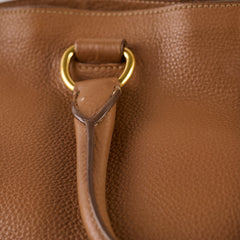 Prada Vitello Daino Leather Tote Tan