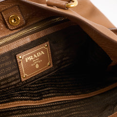 Prada Vitello Daino Leather Tote Tan