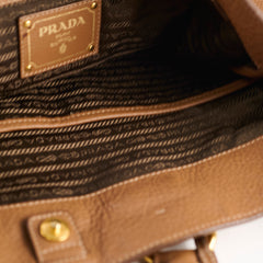 Prada Vitello Daino Leather Tote Tan
