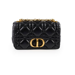 Christian Dior Small Caro Cannage Bag Black