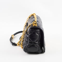 Christian Dior Small Caro Cannage Bag Black