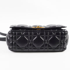 Christian Dior Small Caro Cannage Bag Black