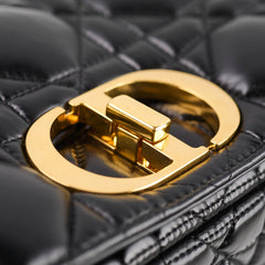 Christian Dior Small Caro Cannage Bag Black