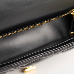 Christian Dior Small Caro Cannage Bag Black