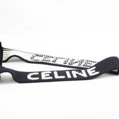 Celine Hand-Crocheted Black Cotton Shoulder Bag