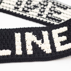 Celine Hand-Crocheted Black Cotton Shoulder Bag