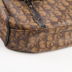 Christian Dior Romantique Monogram Trotter Flap Bag Brown