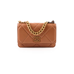 Chanel 19 Wallet On Chain WOC Caramel