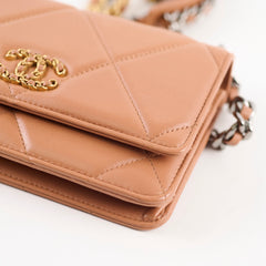 Chanel 19 Wallet On Chain WOC Caramel