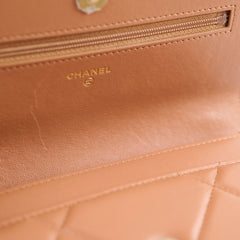Chanel 19 Wallet On Chain WOC Caramel