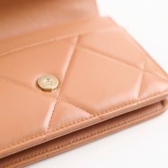 Chanel 19 Wallet On Chain WOC Caramel