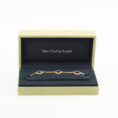 Van Cleef & Arpels 5 Motif Bracelet Yellow Gold Onyx