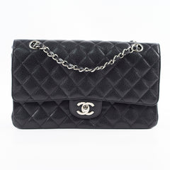 Chanel Classic Flap M/L Caviar Black Shoulder Bag