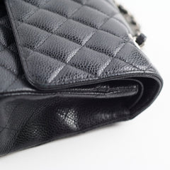 Chanel Classic Flap M/L Caviar Black Shoulder Bag