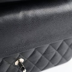 Chanel Classic Flap M/L Caviar Black Shoulder Bag