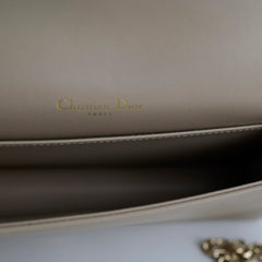 Christian Dior Lady Dior Pouch Powder Beige Wallet On Chain