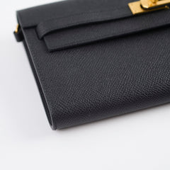 Hermes Kelly To Go Black Espom GHW A Stamp