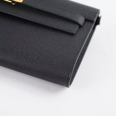 Hermes Kelly To Go Black Espom GHW A Stamp