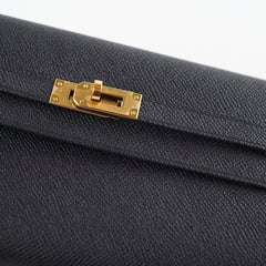 Hermes Kelly To Go Black Espom GHW A Stamp