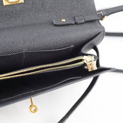 Hermes Kelly To Go Black Espom GHW A Stamp