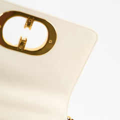 Christian Dior Caro Small Flap Lambskin White