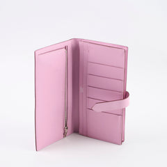 Hermes Bearn Soufflet Long Wallet Pink Epsom Leather - Z stamp