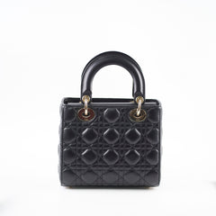 Dior Lady Dior Small Grained Calfskin Black