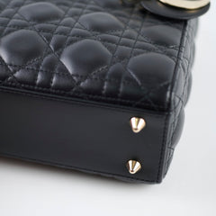 Dior Lady Dior Small Grained Calfskin Black