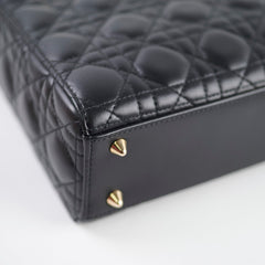 Dior Lady Dior Small Grained Calfskin Black