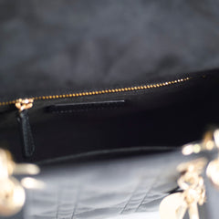 Dior Lady Dior Small Grained Calfskin Black