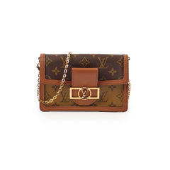 Louis Vuitton Dauphine Chain Wallet Reverse Monogram Microchip