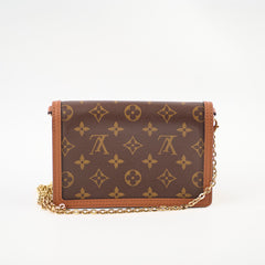 Louis Vuitton Dauphine Chain Wallet Reverse Monogram Microchip