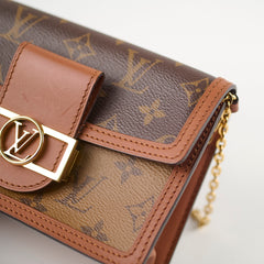 Louis Vuitton Dauphine Chain Wallet Reverse Monogram Microchip