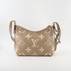 Louis Vuitton Carry All PM Bicolor Monogram Empreinte Leather Tourterelle Greige Shoulder