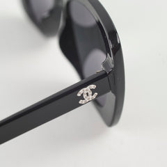 Chanel White Crystal Square Sunglasses