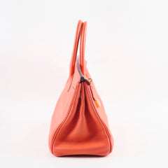 Hermes Birkin 30 Clemence Orange Stamp T