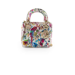 Christian Dior Mini Lady Dior Embroidered Fantastica Bag White