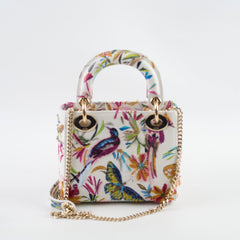 Christian Dior Mini Lady Dior Embroidered Fantastica Bag White