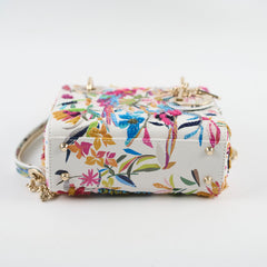 Christian Dior Mini Lady Dior Embroidered Fantastica Bag White