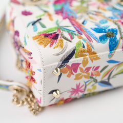 Christian Dior Mini Lady Dior Embroidered Fantastica Bag White