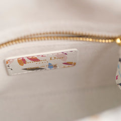 Christian Dior Mini Lady Dior Embroidered Fantastica Bag White