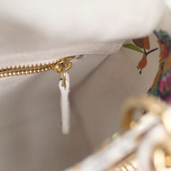 Christian Dior Mini Lady Dior Embroidered Fantastica Bag White