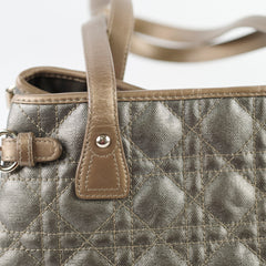 Christian Dior Medium Panarea Tote Cannage Canvas Khaki