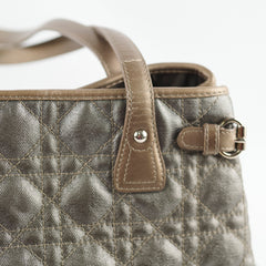 Christian Dior Medium Panarea Tote Cannage Canvas Khaki